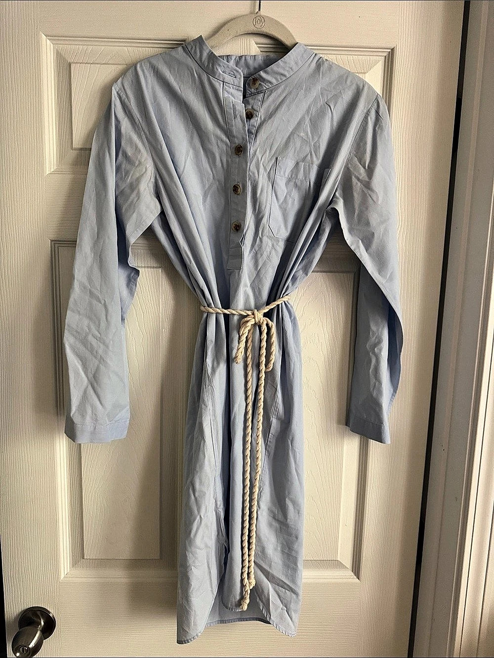 Harvey Faircloth- Blue Long Sleeve Maxi Dress- 4